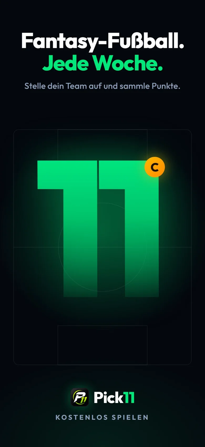 Pick11 Screenshot 2: Fantasy-Fußball. Jede Woche.